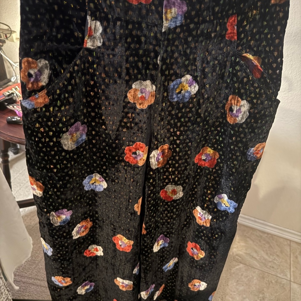 Anthropologie Pasquette Velvet Wide Leg Pants 2